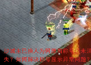 沙城主已换人为何原有称号仍未消失?如何解决称号显示异常问题? 沙城主已换人为何原有称号仍未消失?如何解决称号显示异常问题?