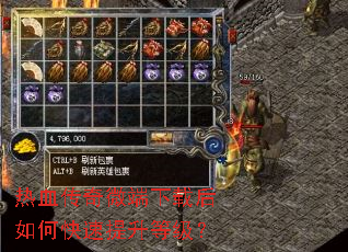 热血传奇微端下载后如何快速提升等级? 热血传奇微端下载后如何快速提升等级?