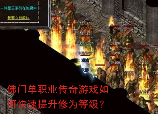 佛门单职业传奇游戏如何快速提升修为等级? 佛门单职业传奇游戏如何快速提升修为等级?