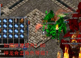 如何快速提升1.80神龙合击角色等级? 如何快速提升1.80神龙合击角色等级?
